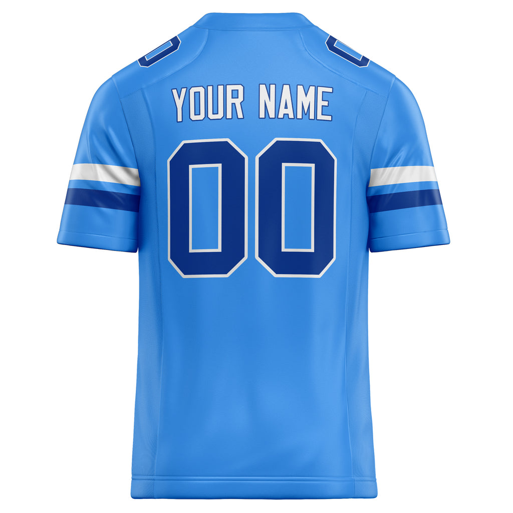 Personalized Powder & Blue royal Solid Colour Football Jersey