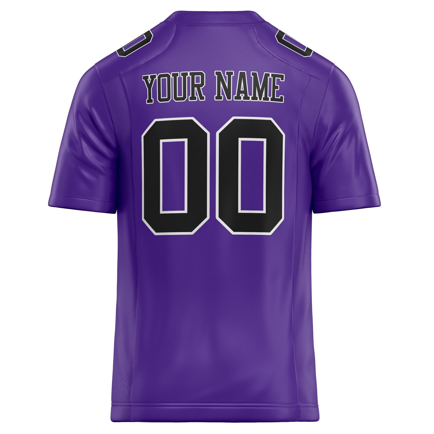 Personalized Purple & Black Solid Colour Football Jersey