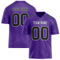Personalized Purple Black Solid Colour Football Jersey FT02240730PU437