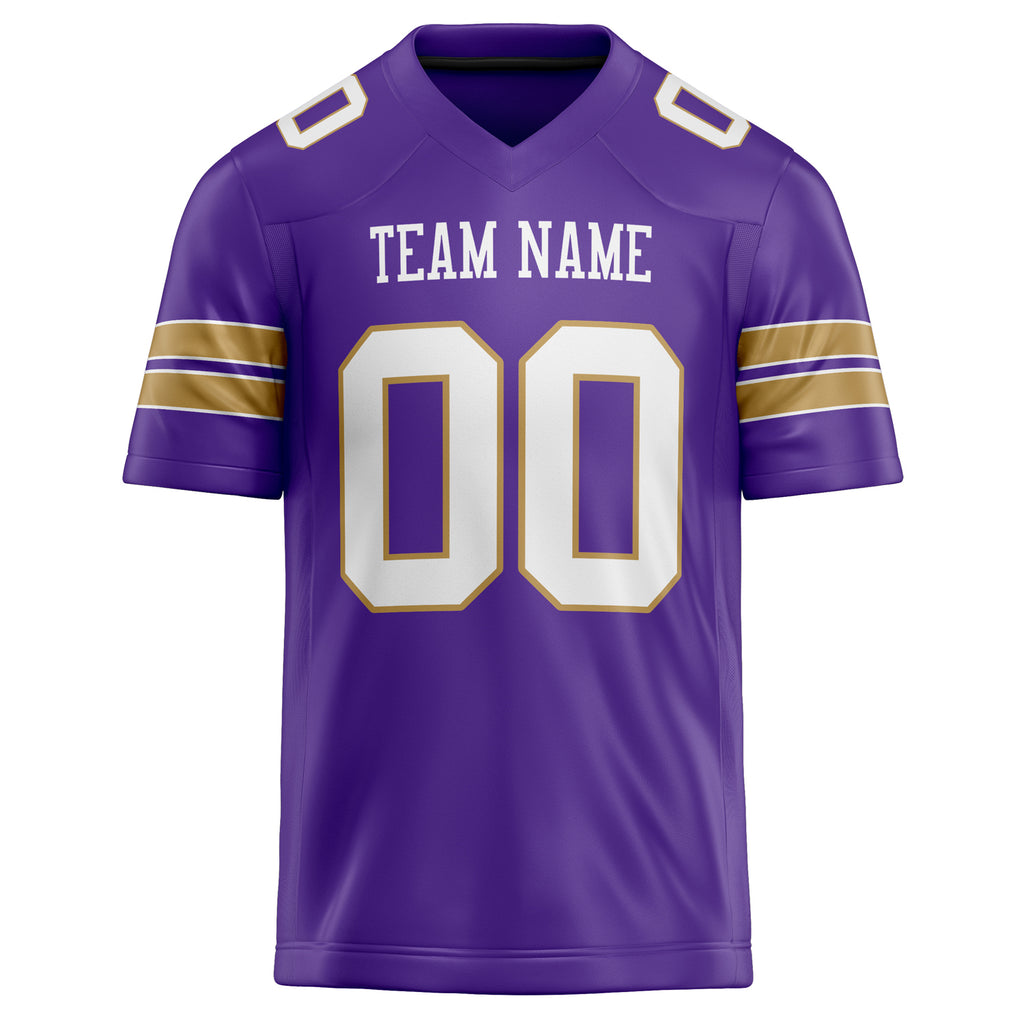Personalized Purple & White Solid Colour Football Jersey