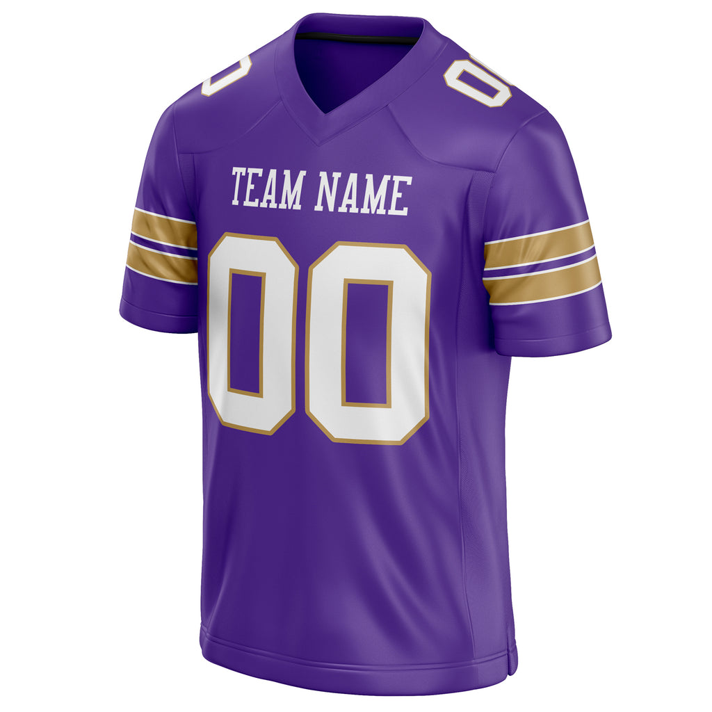 Personalized Purple & White Solid Colour Football Jersey