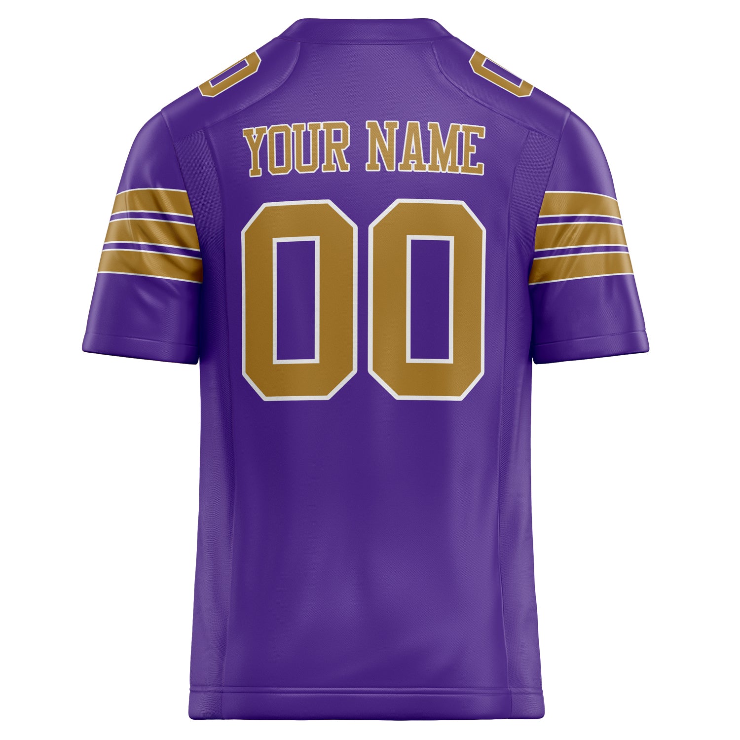 Personalized Purple & old gold Solid Colour Football Jersey