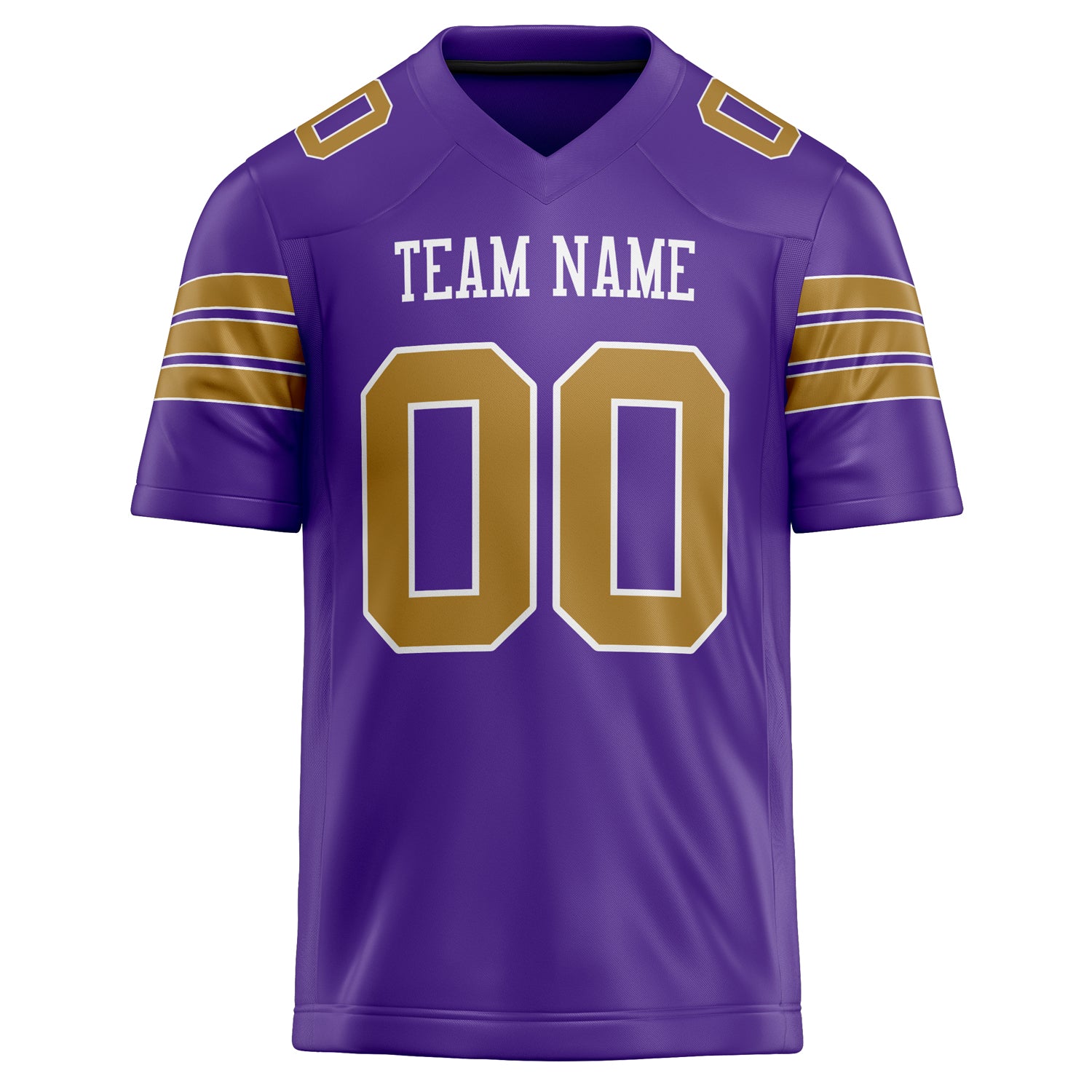 Personalized Purple & old gold Solid Colour Football Jersey