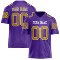 Personalized Purple old gold Solid Colour Football Jersey FT02240730PU439
