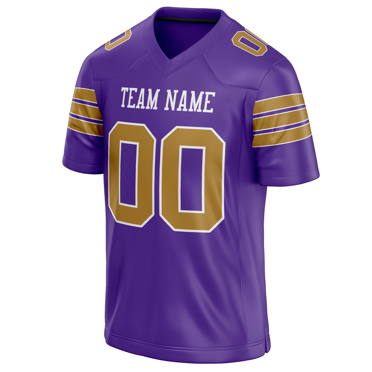Personalized Purple & old gold Solid Colour Football Jersey