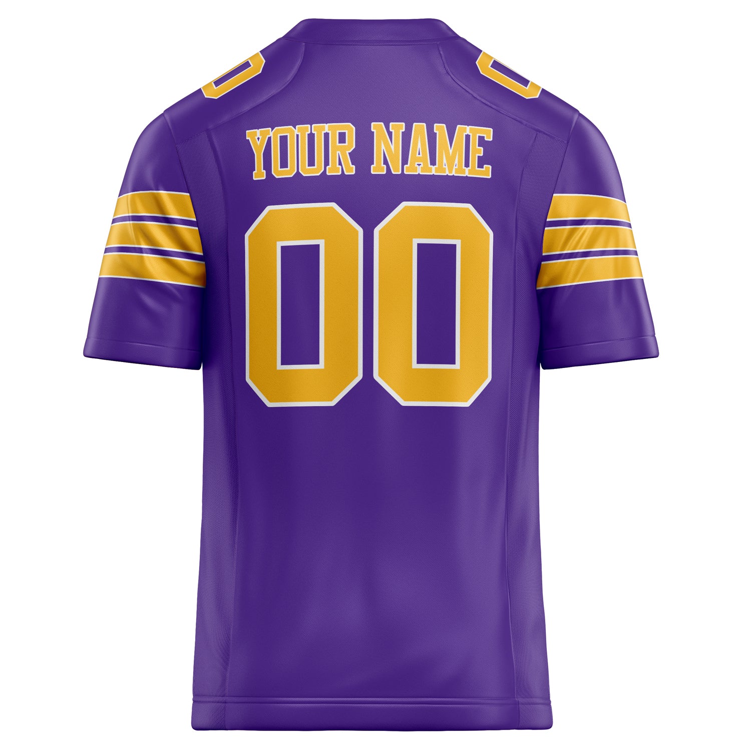 Personalized Purple & Gold Solid Colour Football Jersey