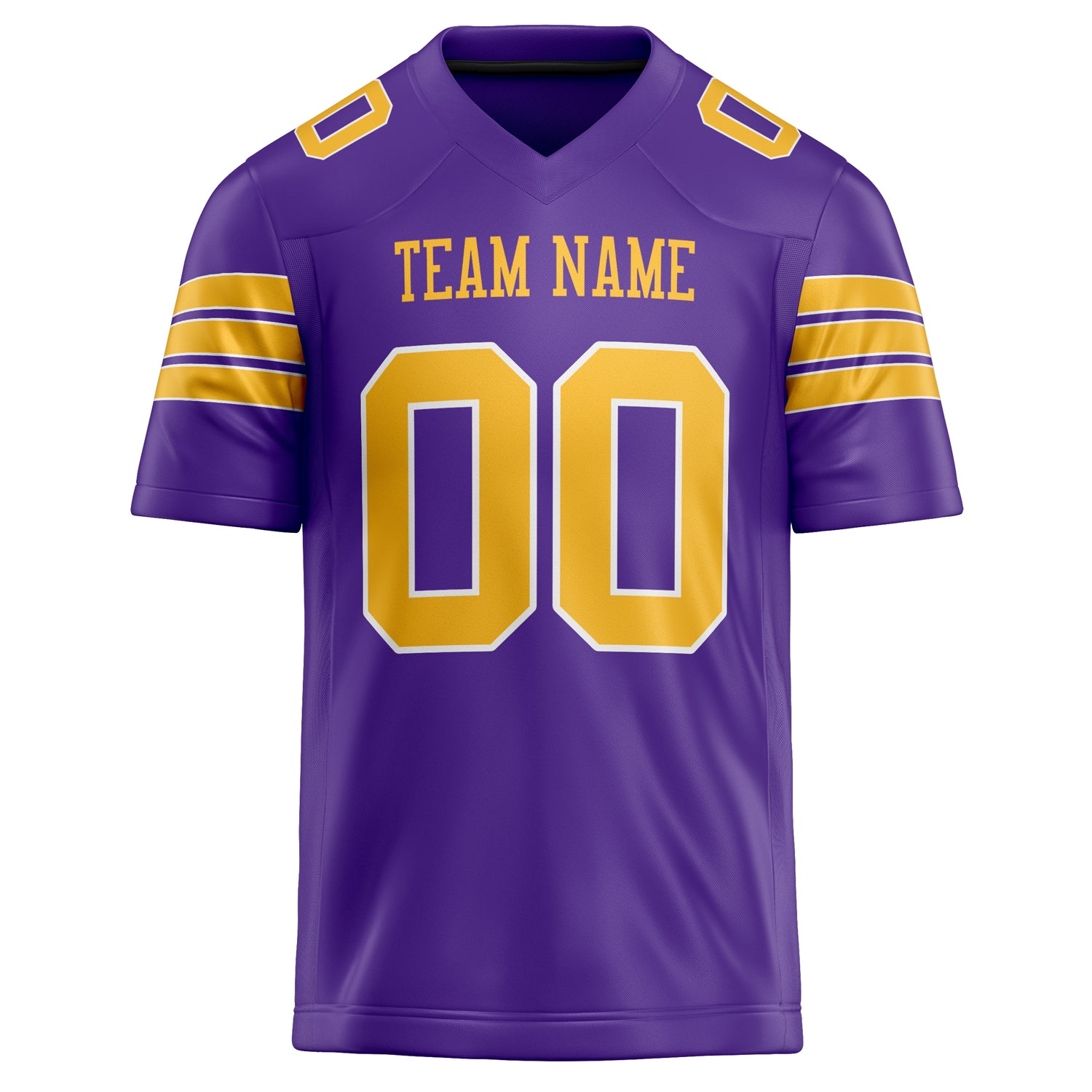 Personalized Purple & Gold Solid Colour Football Jersey
