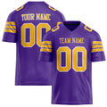 Personalized Purple Gold Solid Colour Football Jersey FT02240730PU440