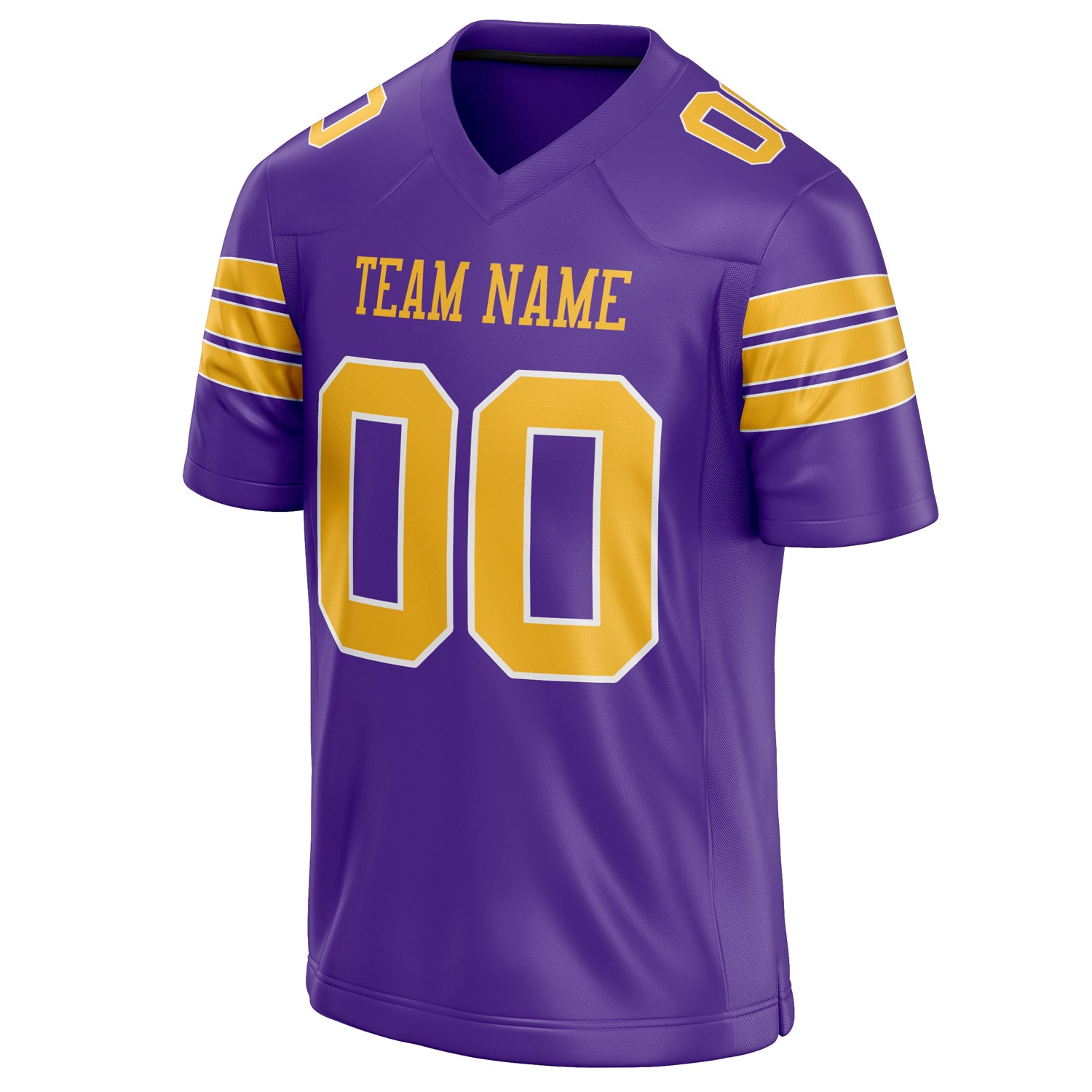 Personalized Purple & Gold Solid Colour Football Jersey