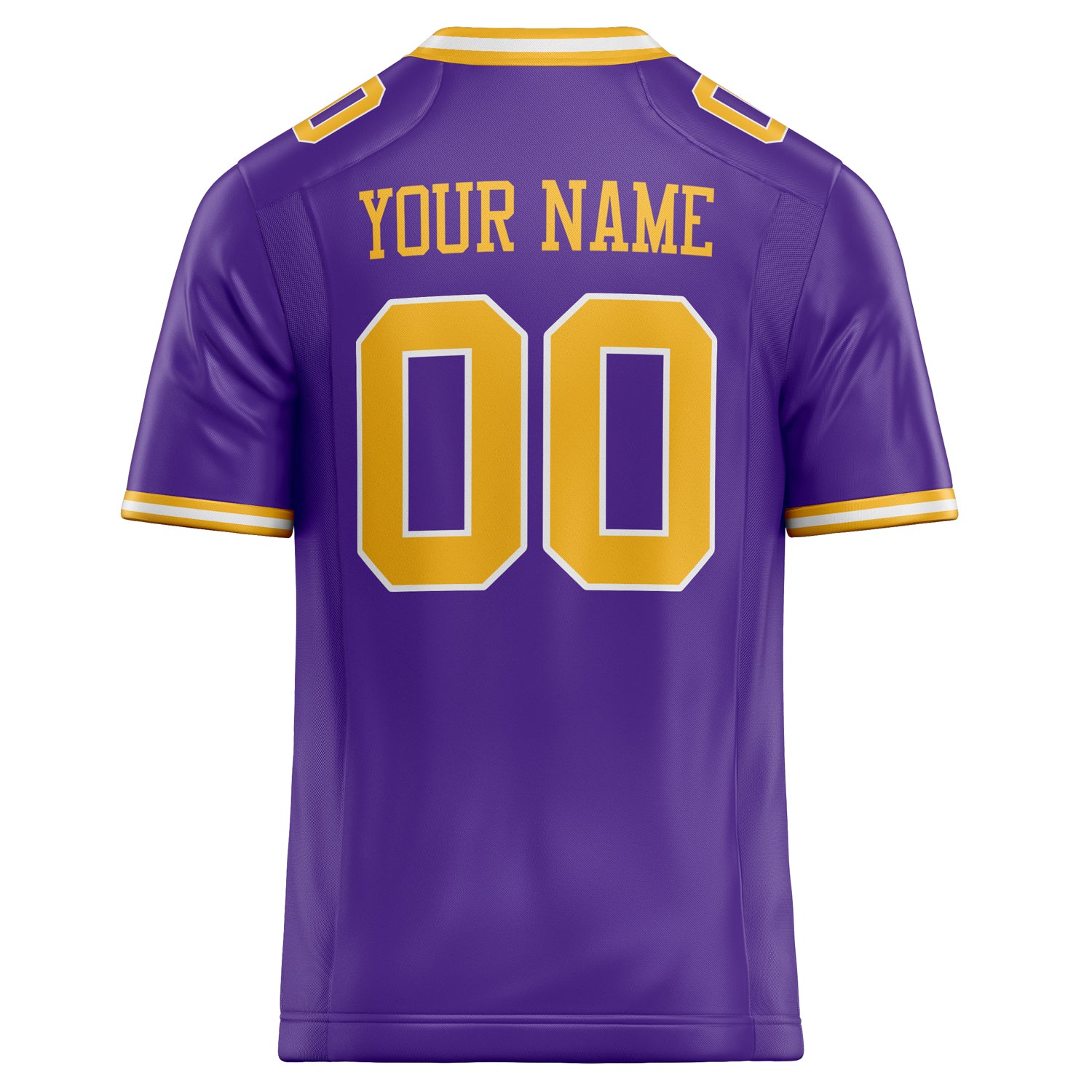 Personalized Purple & Gold Solid Colour Football Jersey