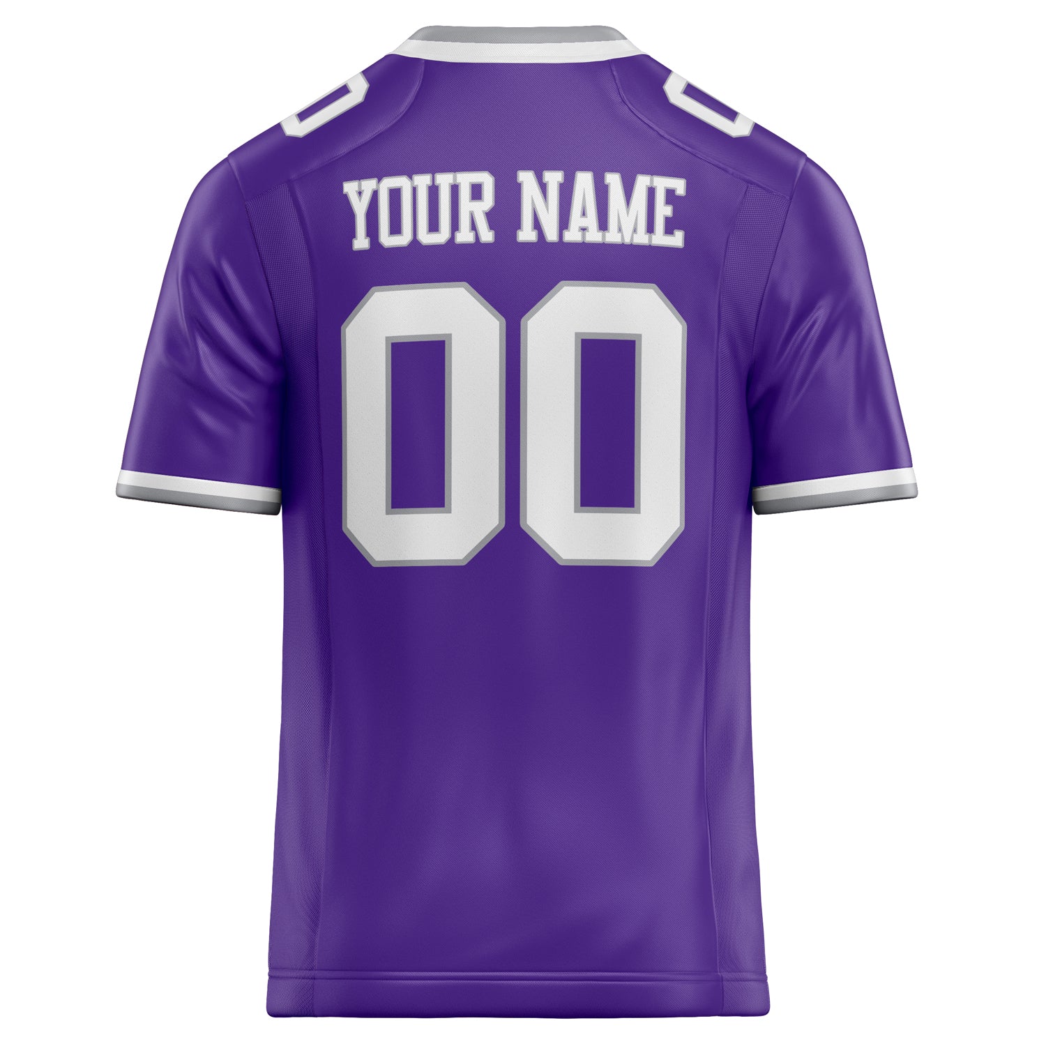 Personalized Purple & White Solid Colour Football Jersey