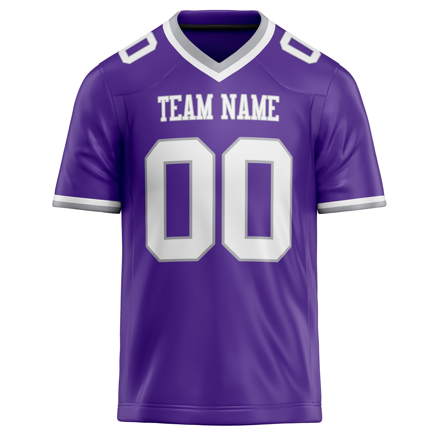 Personalized Purple & White Solid Colour Football Jersey