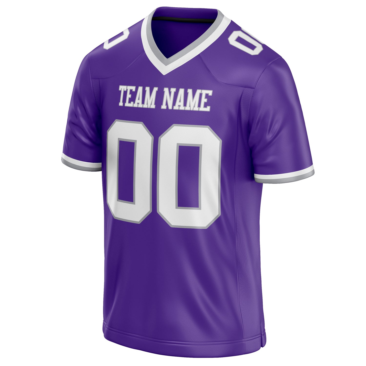 Personalized Purple & White Solid Colour Football Jersey