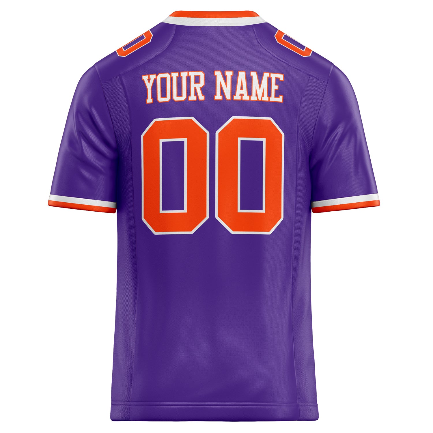 Personalized Purple & orange Solid Colour Football Jersey