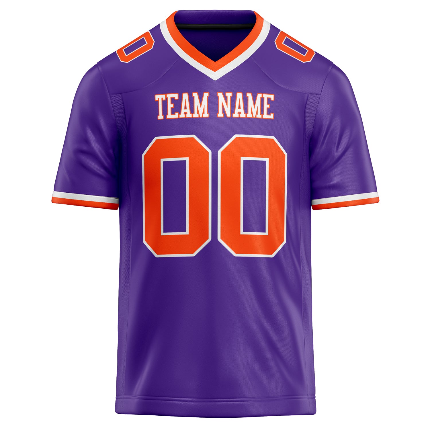 Personalized Purple & orange Solid Colour Football Jersey