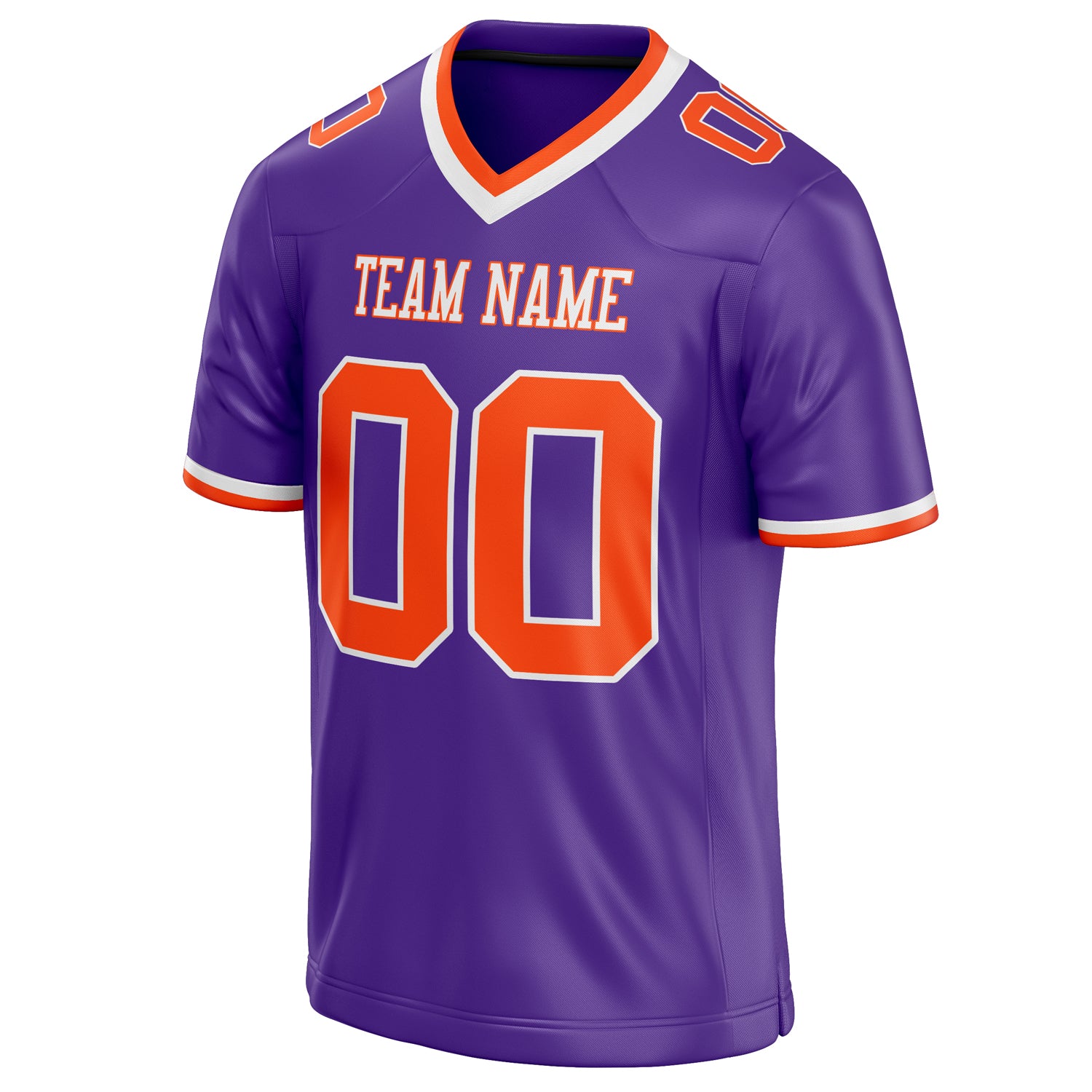 Personalized Purple & orange Solid Colour Football Jersey