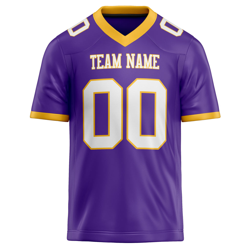 Personalized Purple & White Solid Colour Football Jersey
