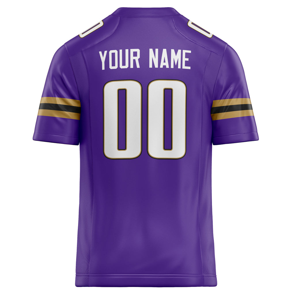 Personalized Purple & White Solid Colour Football Jersey