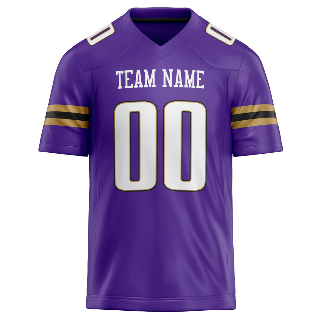 Personalized Purple & White Solid Colour Football Jersey