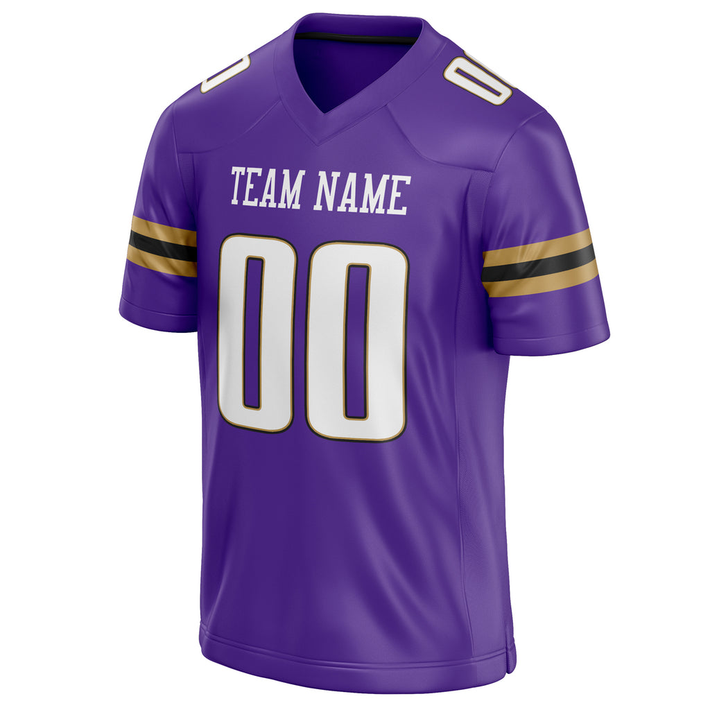 Personalized Purple & White Solid Colour Football Jersey
