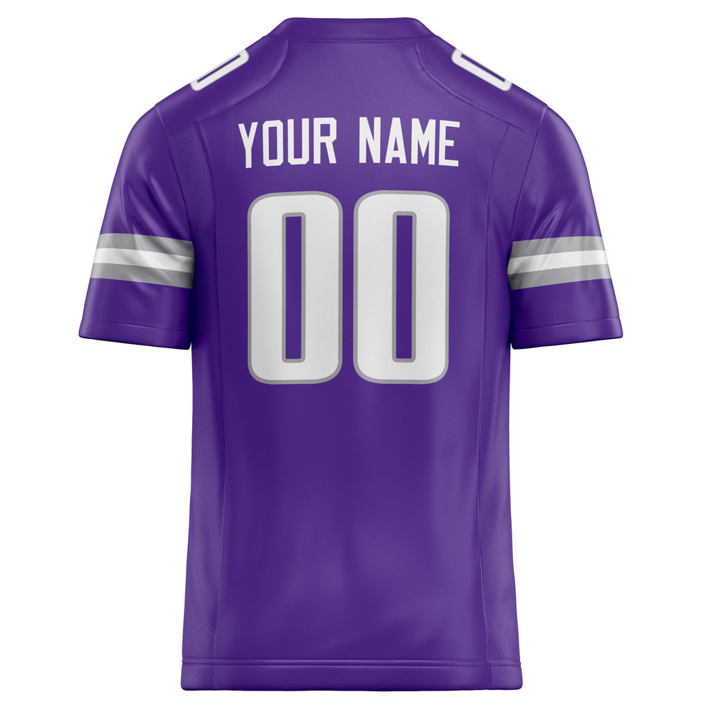 Personalized Purple & White Solid Colour Football Jersey