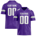 Personalized Purple White Solid Colour Football Jersey FT02240730PU446