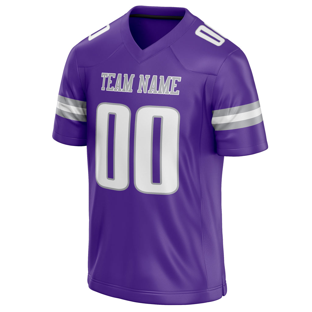 Personalized Purple & White Solid Colour Football Jersey