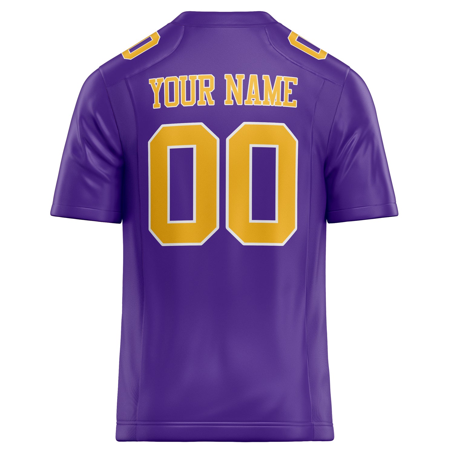 Personalized Purple & Gold Solid Colour Football Jersey