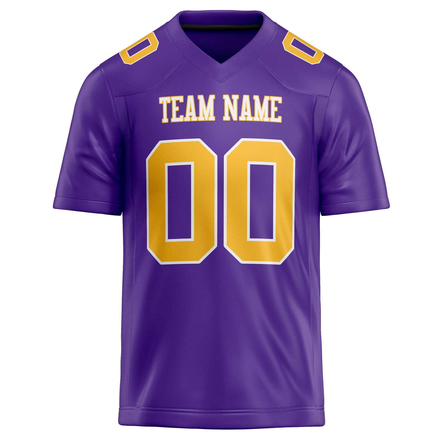 Personalized Purple & Gold Solid Colour Football Jersey