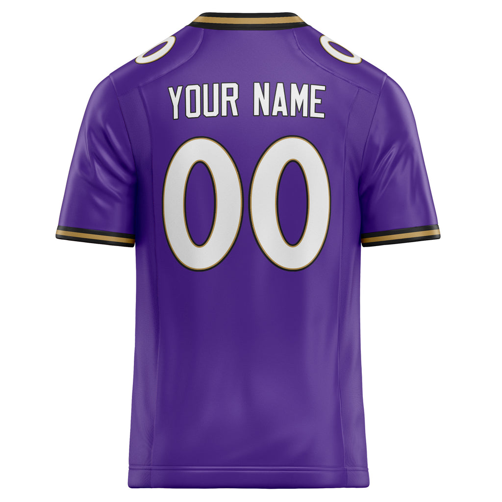 Personalized Purple & White Solid Colour Football Jersey