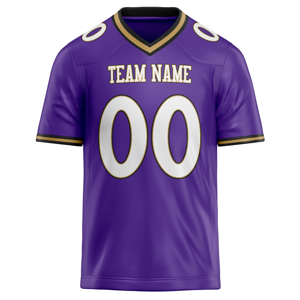 Personalized Purple & White Solid Colour Football Jersey