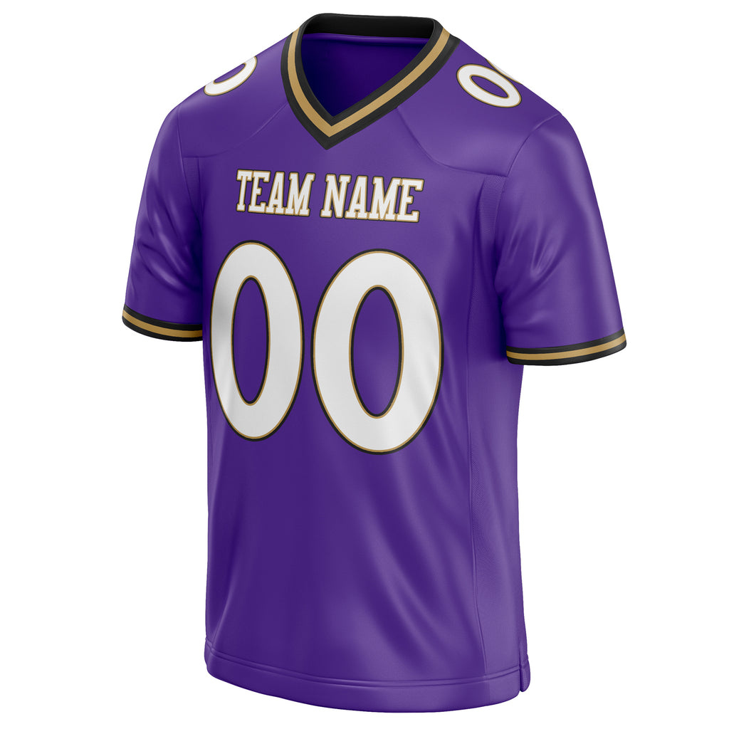 Personalized Purple & White Solid Colour Football Jersey