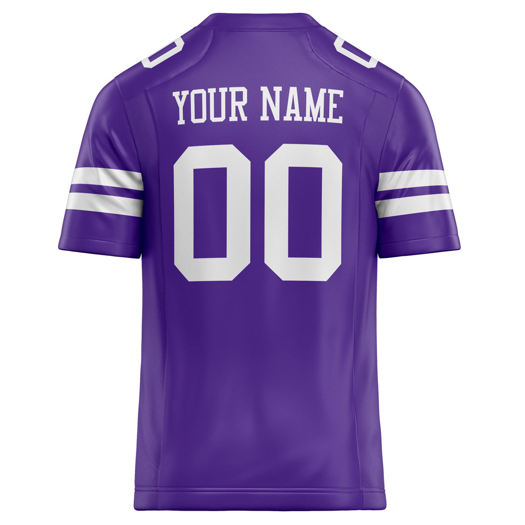 Personalized Purple & White Solid Colour Football Jersey