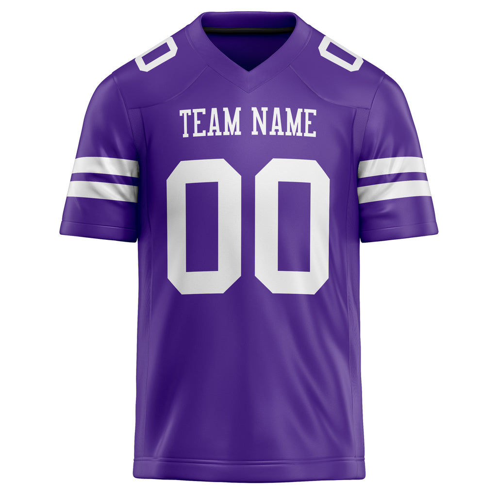 Personalized Purple & White Solid Colour Football Jersey