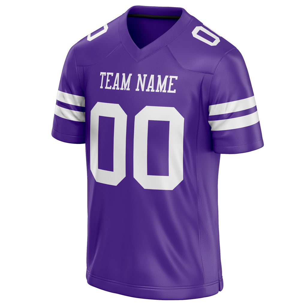 Personalized Purple & White Solid Colour Football Jersey