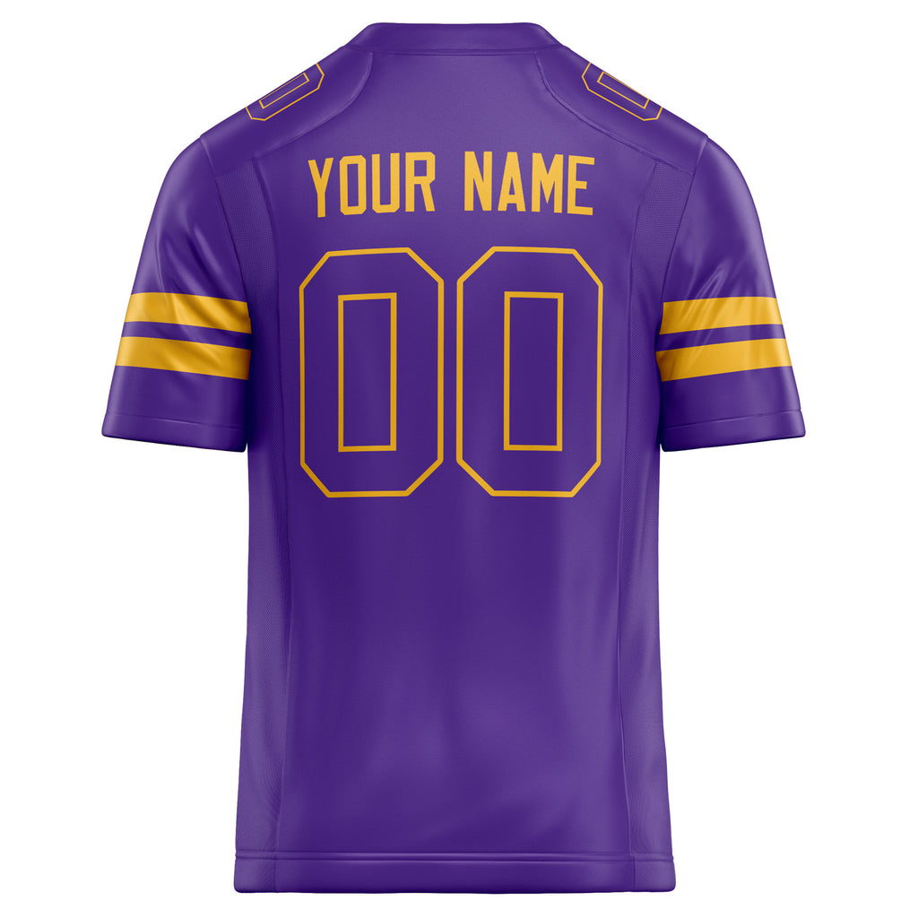 Personalized Purple & Gold Solid Colour Football Jersey