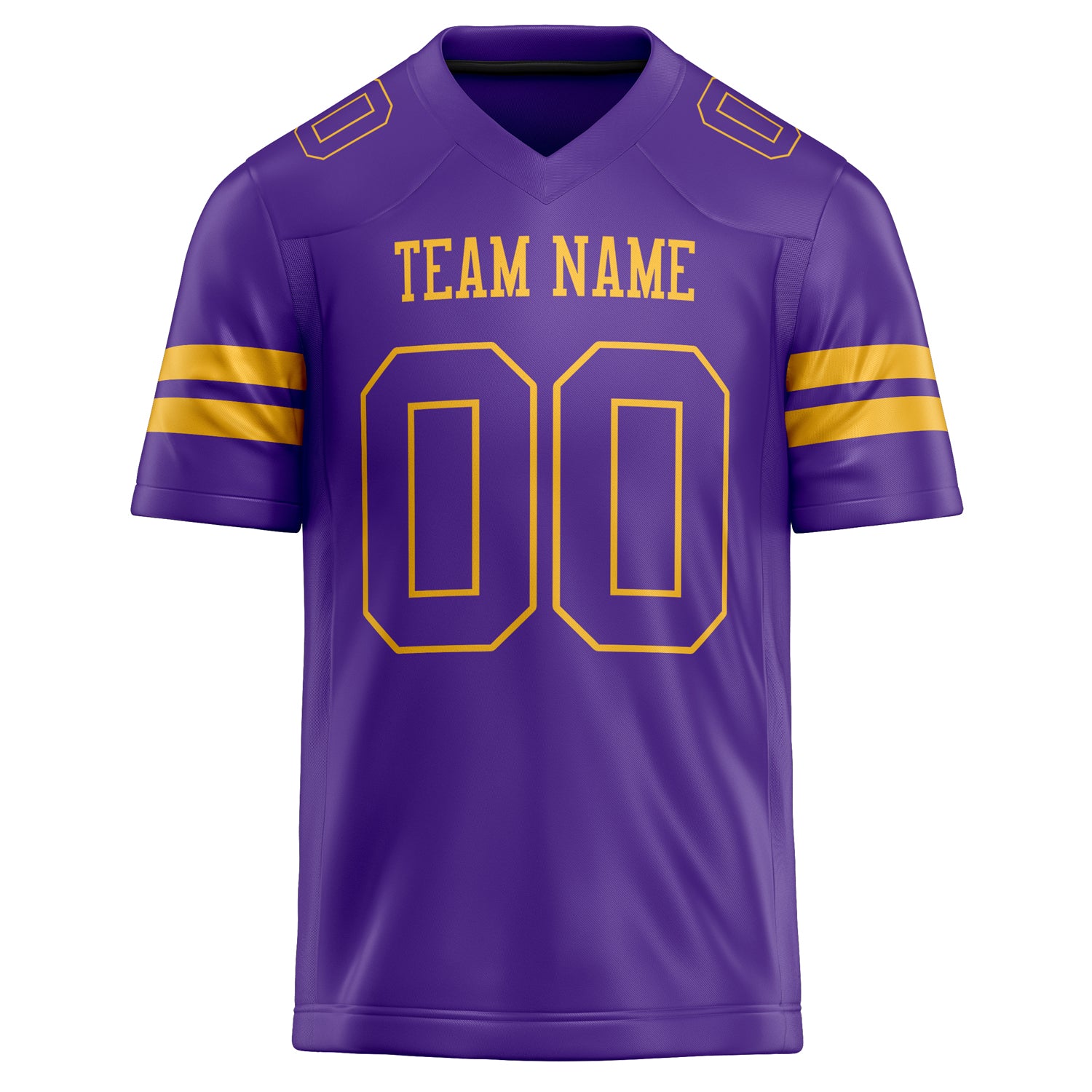 Personalized Purple & Gold Solid Colour Football Jersey