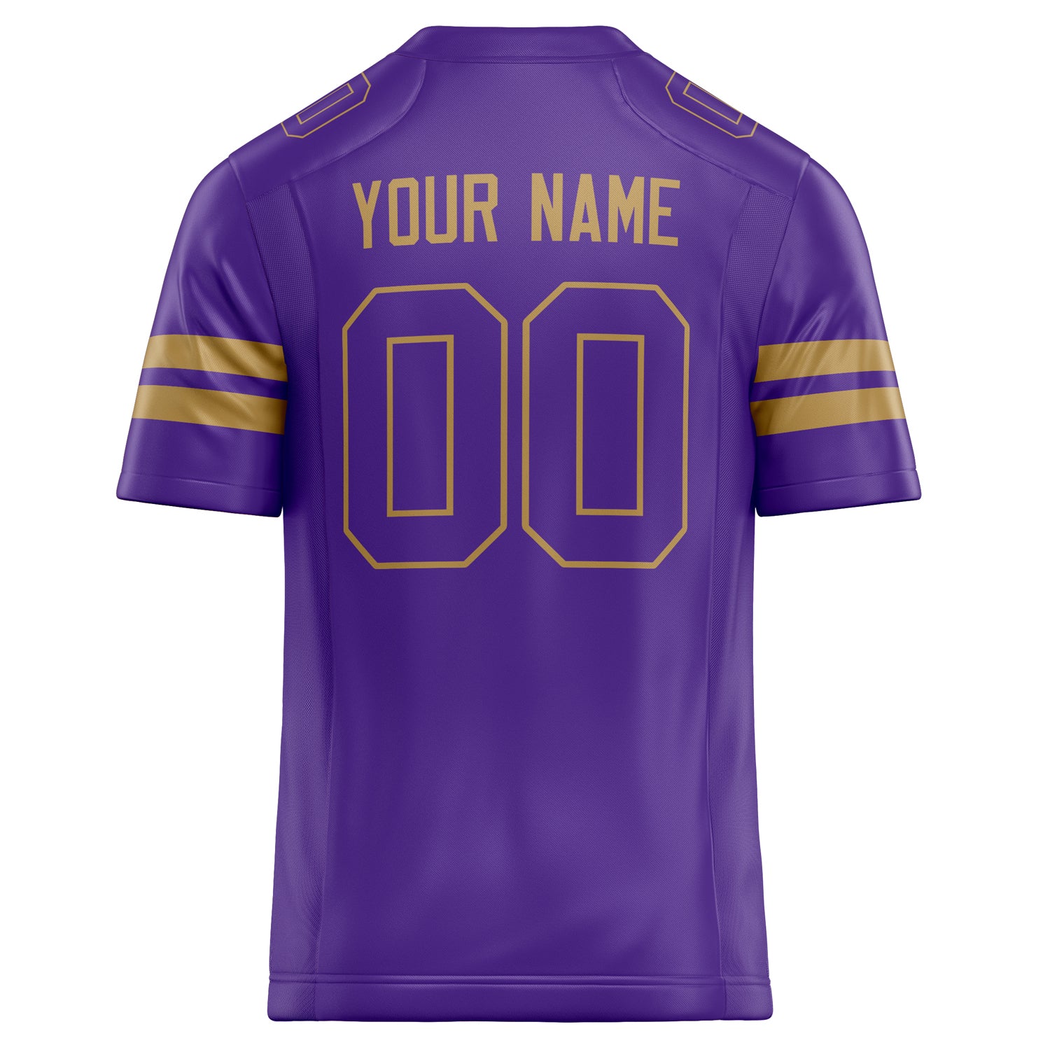 Personalized Purple & Old Gold Solid Colour Football Jersey