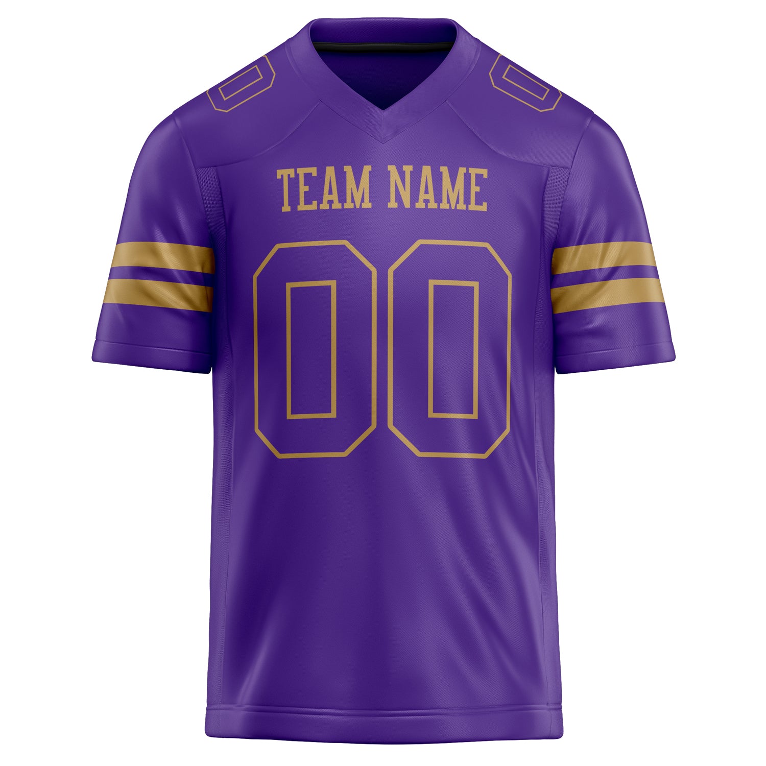 Personalized Purple & Old Gold Solid Colour Football Jersey