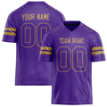 Personalized Purple Old Gold Solid Colour Football Jersey FT02240730PU452