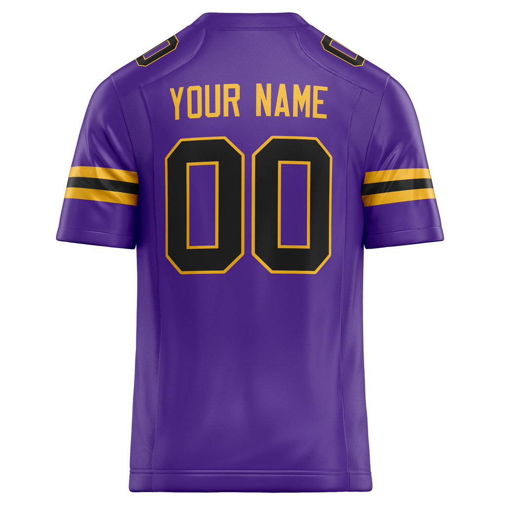 Personalized Purple & Black Solid Colour Football Jersey