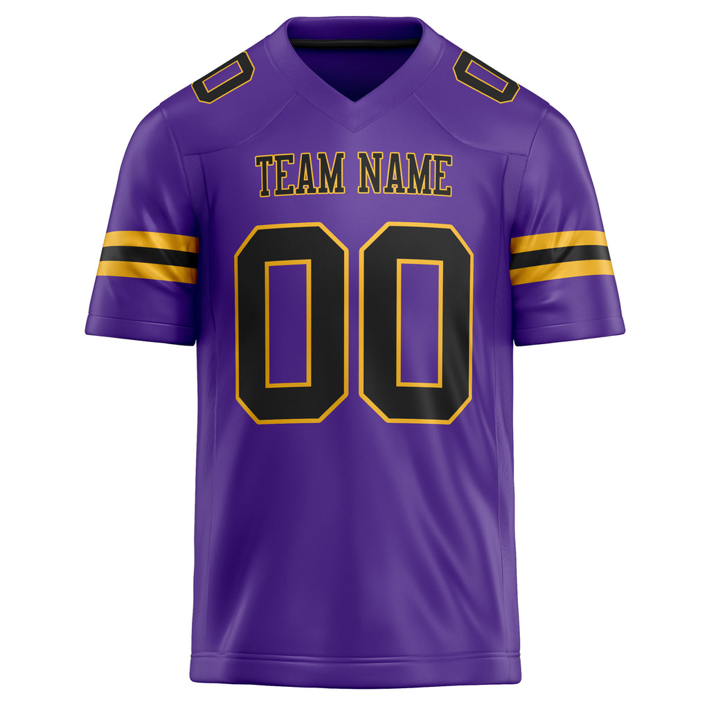 Personalized Purple & Black Solid Colour Football Jersey