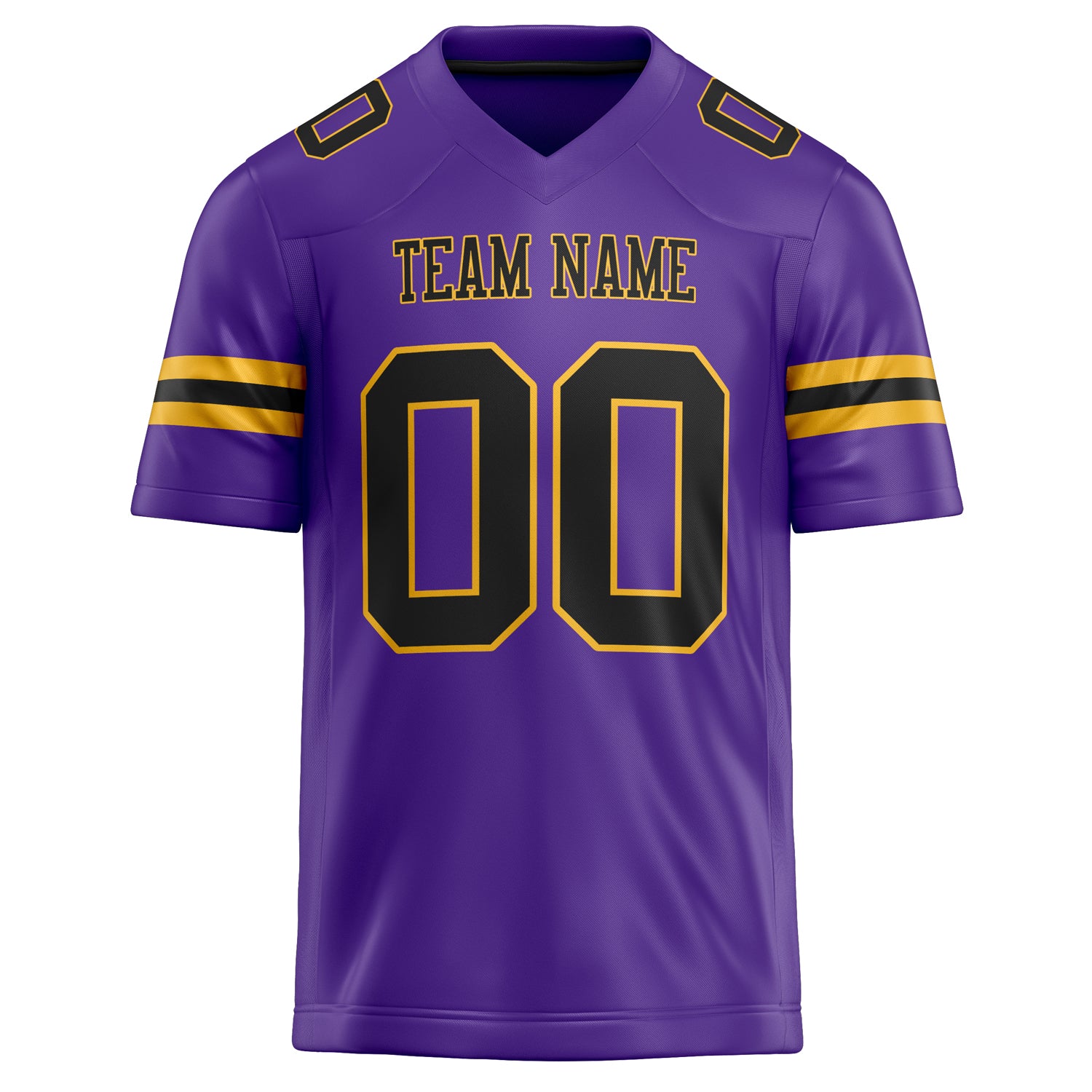Personalized Purple & Black Solid Colour Football Jersey