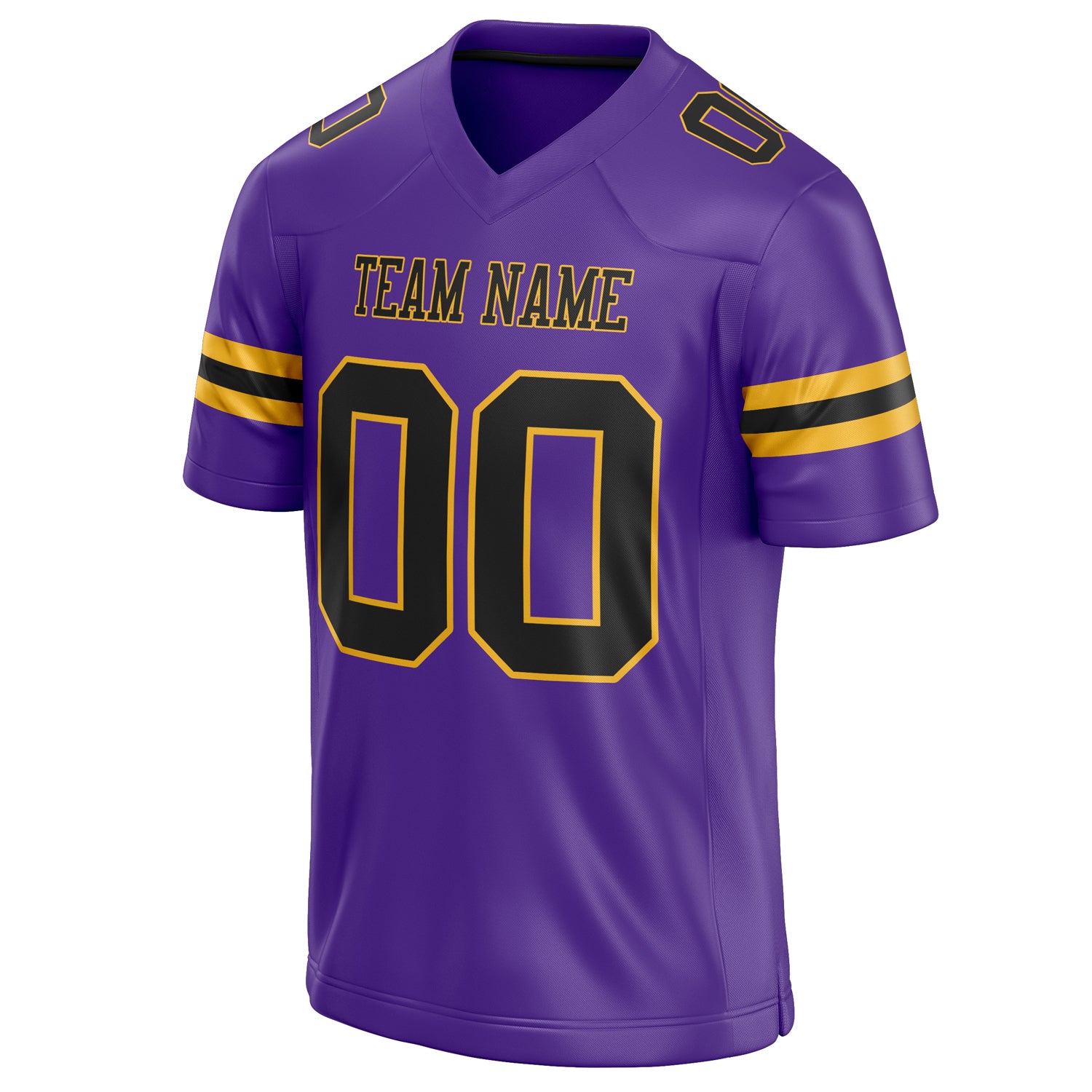 Personalized Purple & Black Solid Colour Football Jersey