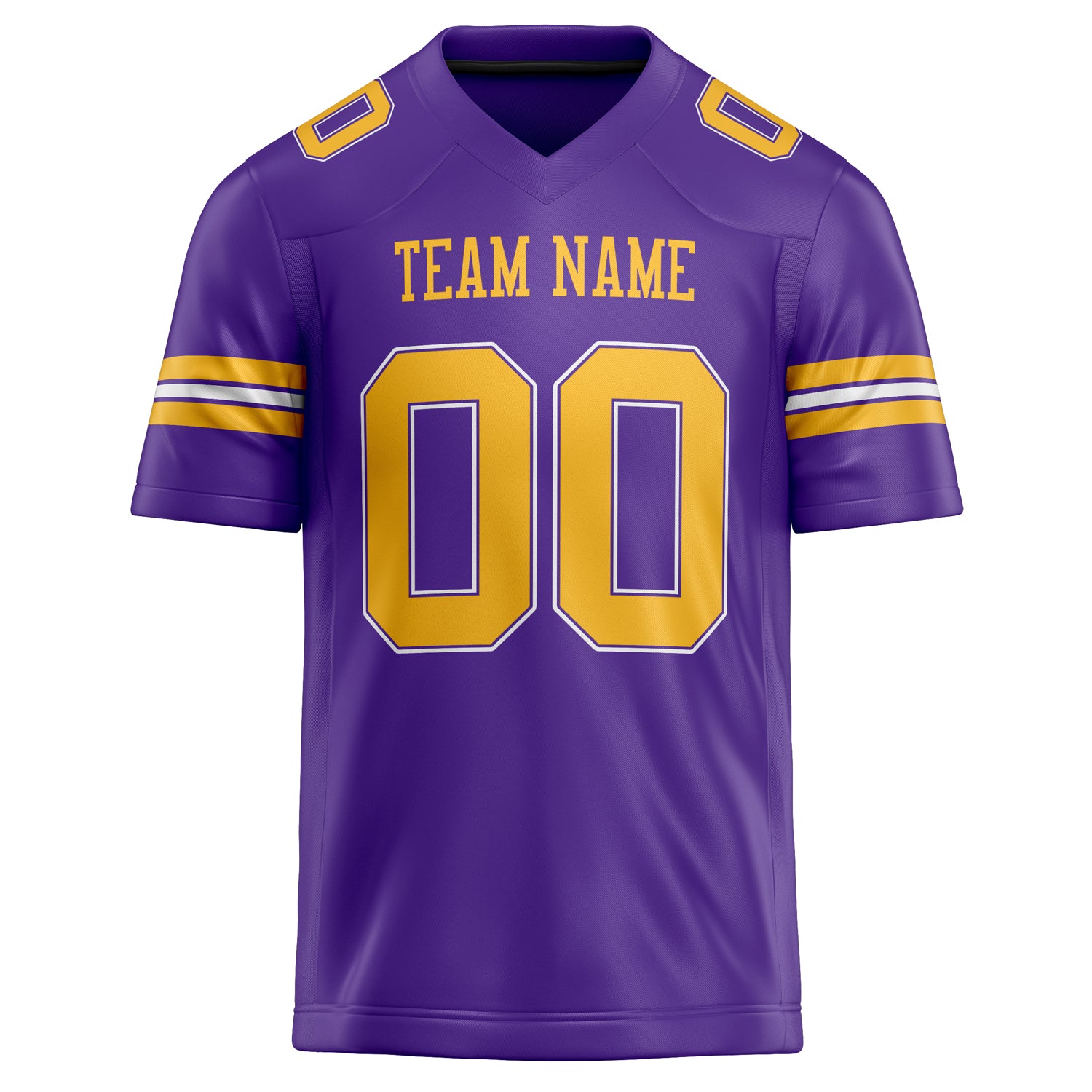 Personalized Purple & Gold Solid Colour Football Jersey