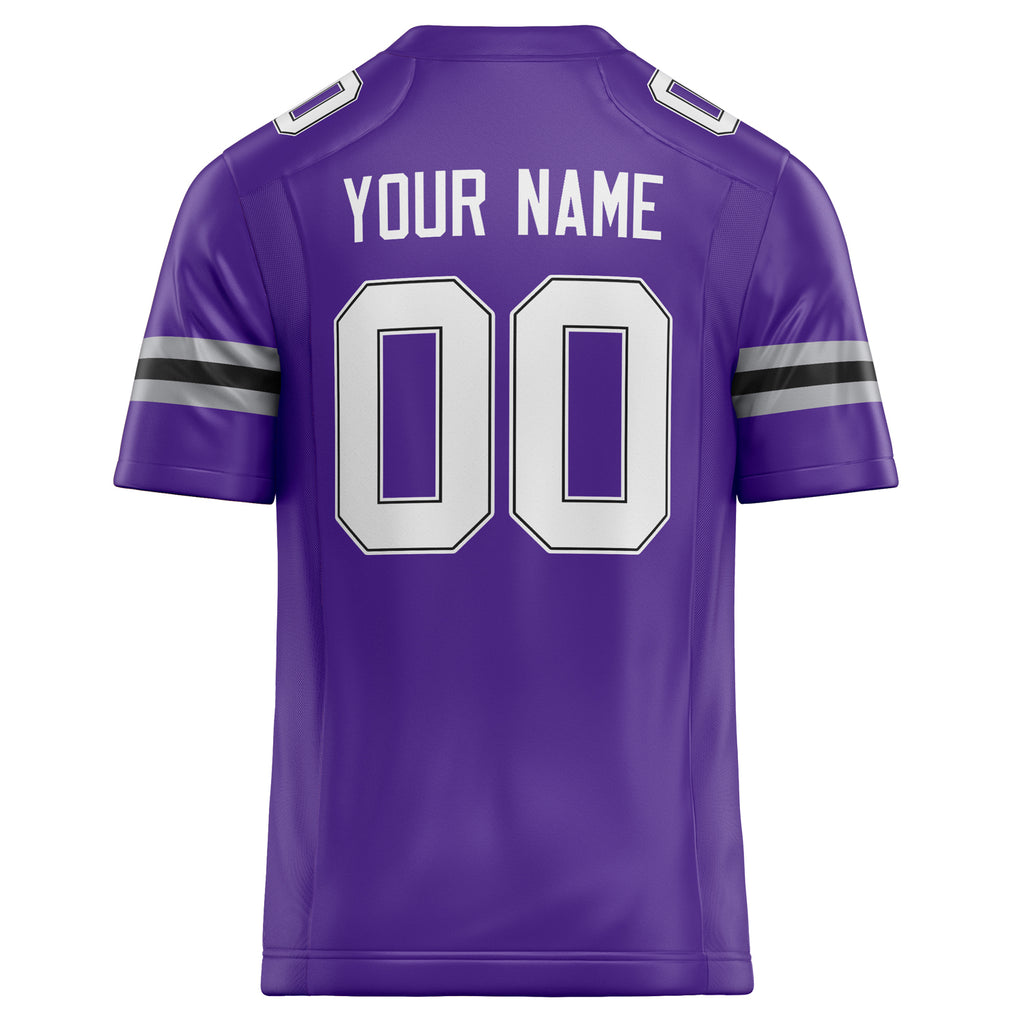 Personalized Purple & White Solid Colour Football Jersey