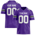 Personalized Purple White Solid Colour Football Jersey FT02240730PU455