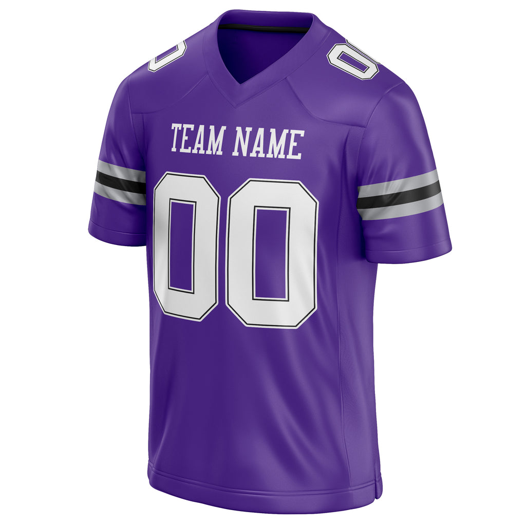 Personalized Purple & White Solid Colour Football Jersey