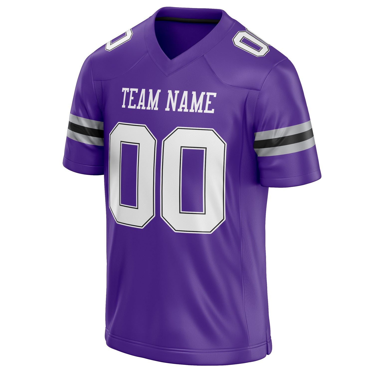 Personalized Purple & White Solid Colour Football Jersey