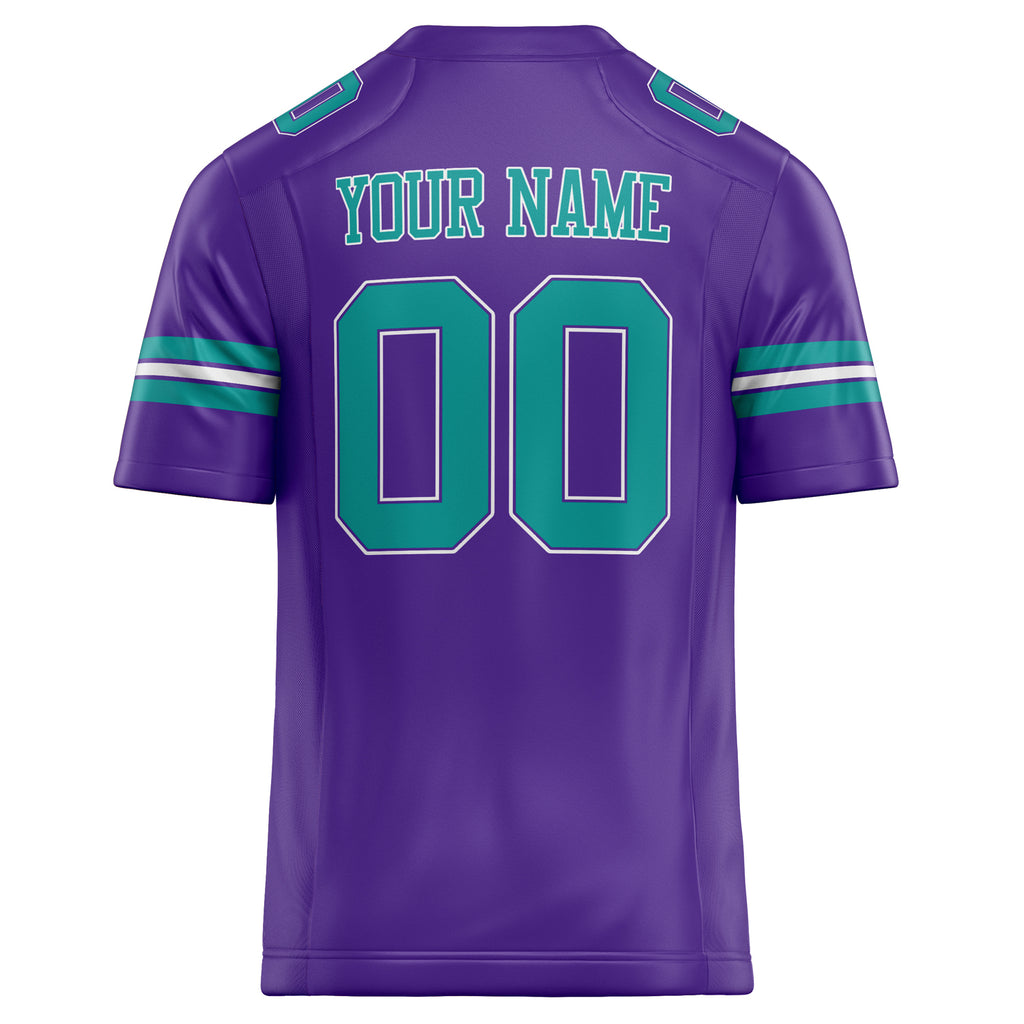 Personalized Purple & teal Solid Colour Football Jersey